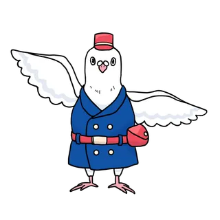 教育方法開発センターのイメージキャラクター「ハト」のイラスト