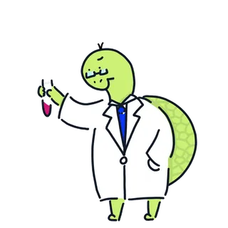 教育推進センターのイメージキャラクター「カメ」のイラスト