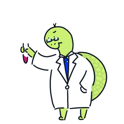 教育推進センターのイメージキャラクター「カメ」のイラスト