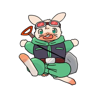 教学IRセンターのイメージキャラクター「ウサギ」のイラスト